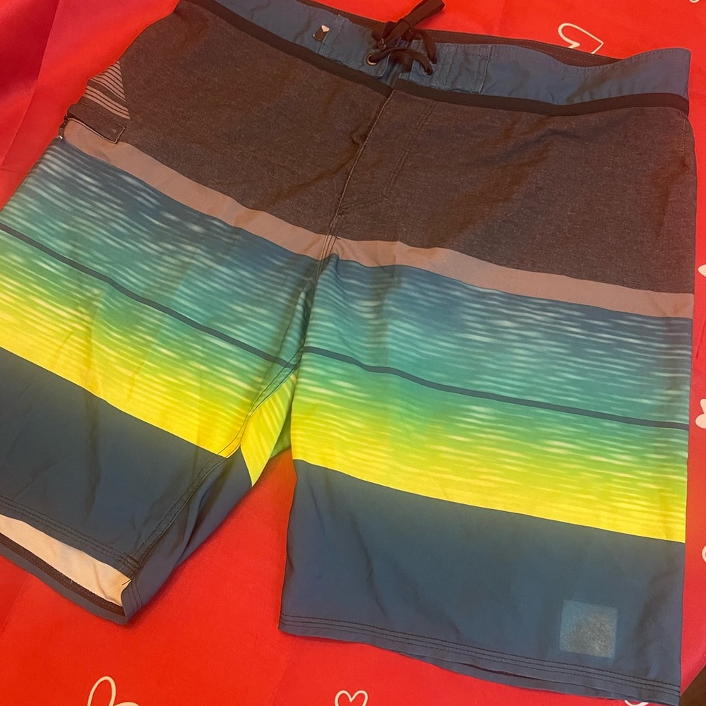 Quicksilver Men's Everyday Stripe Boardshorts Surf Swim Trunks Size 34